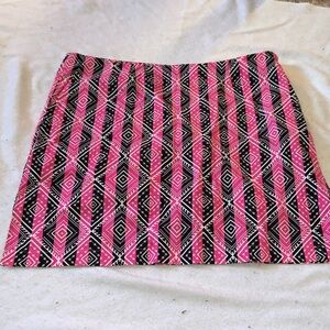 Stylish Pink and Black Women's Skort